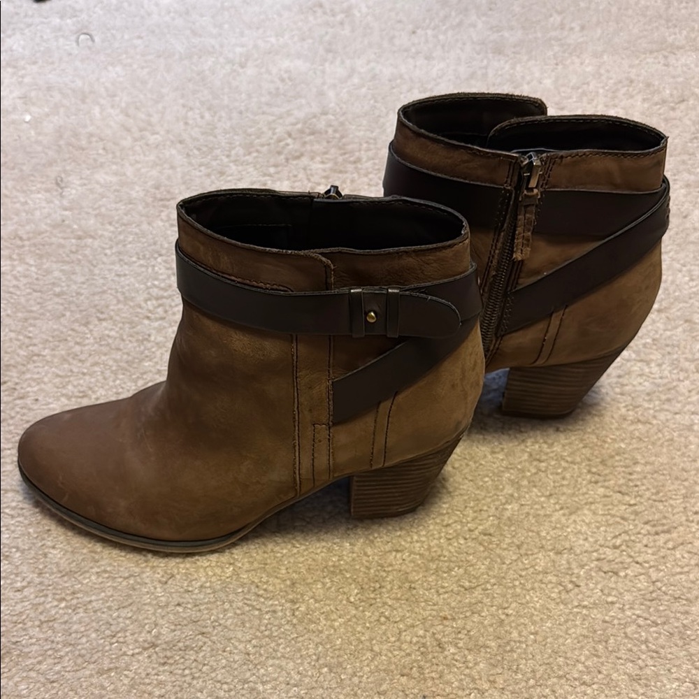Franco Sarto Brown Ankle Boots